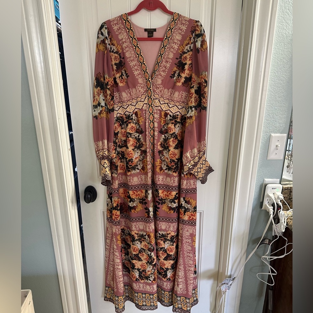 Anthropologie Vineet Bahl Embroidered
Long-Sleeve Dress Large